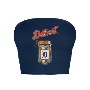Detroit Tigers Pickle Jar Crop Tube Top