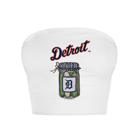 Detroit Tigers Pickle Jar Crop Tube Top