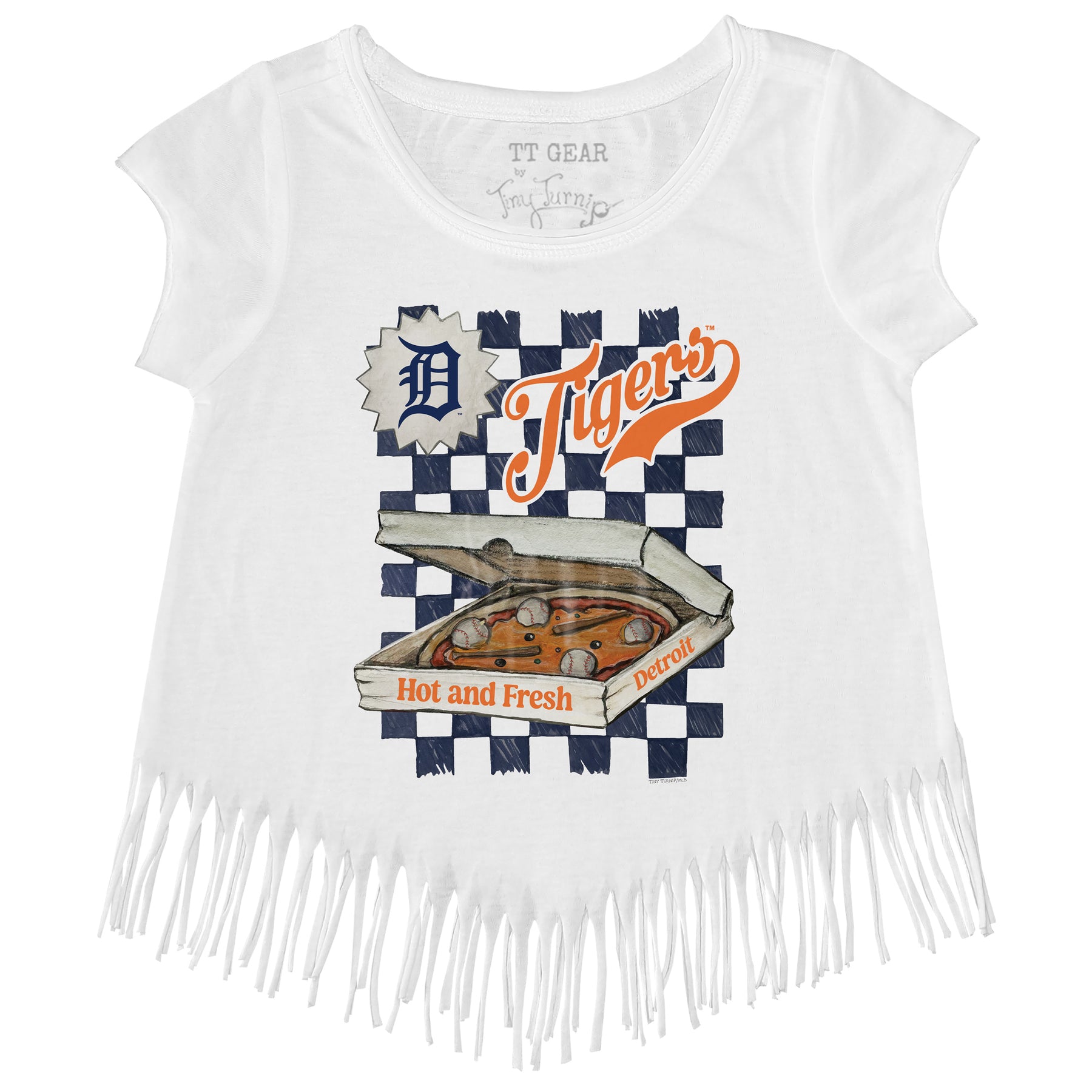 Detroit Tigers Pizza Fringe Tee