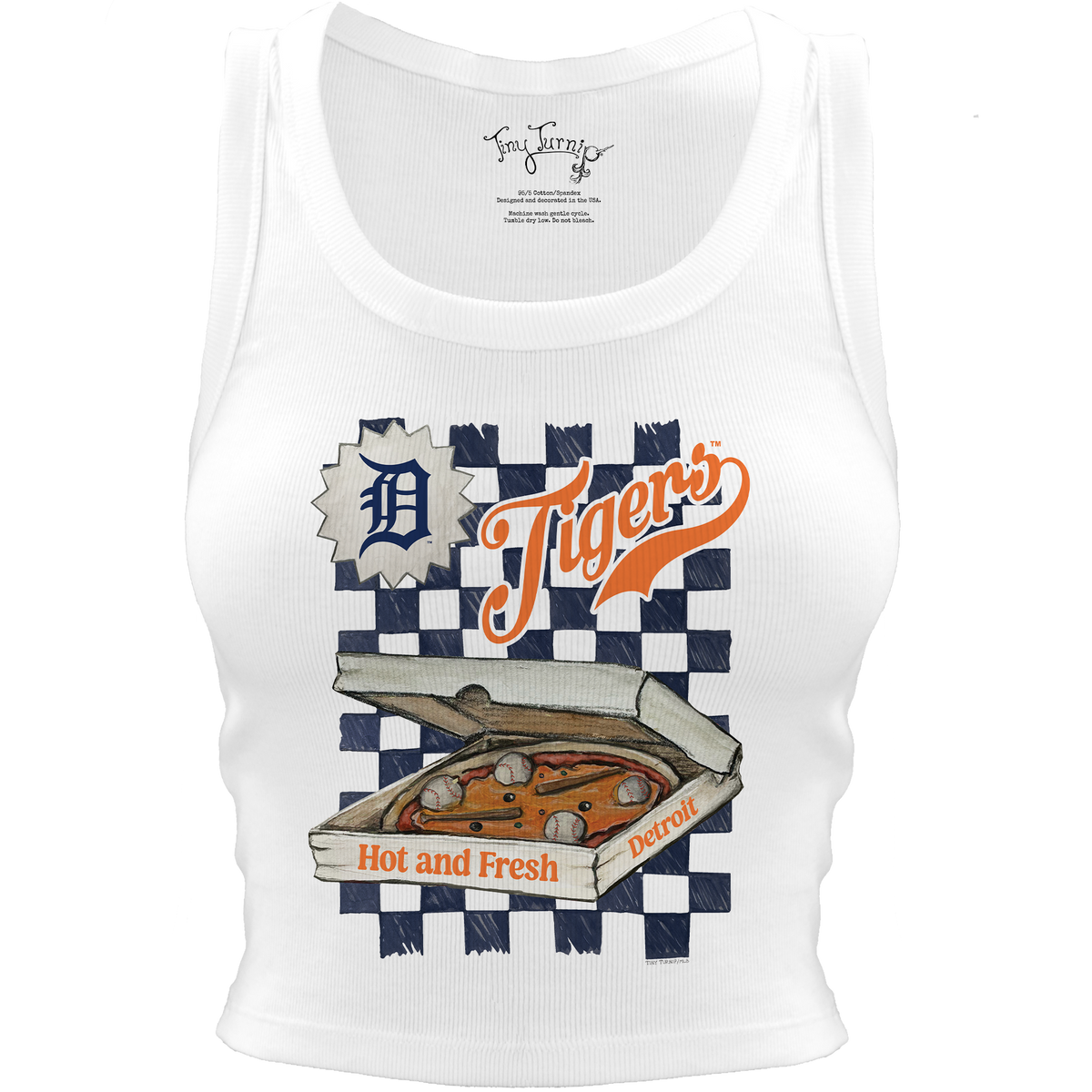 Detroit Tigers Pizza Crop Tank