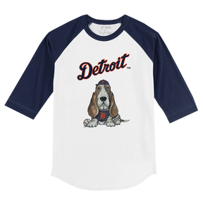 Detroit Tigers Puddy 3/4 Navy Blue Sleeve Raglan - Tiny Turnip