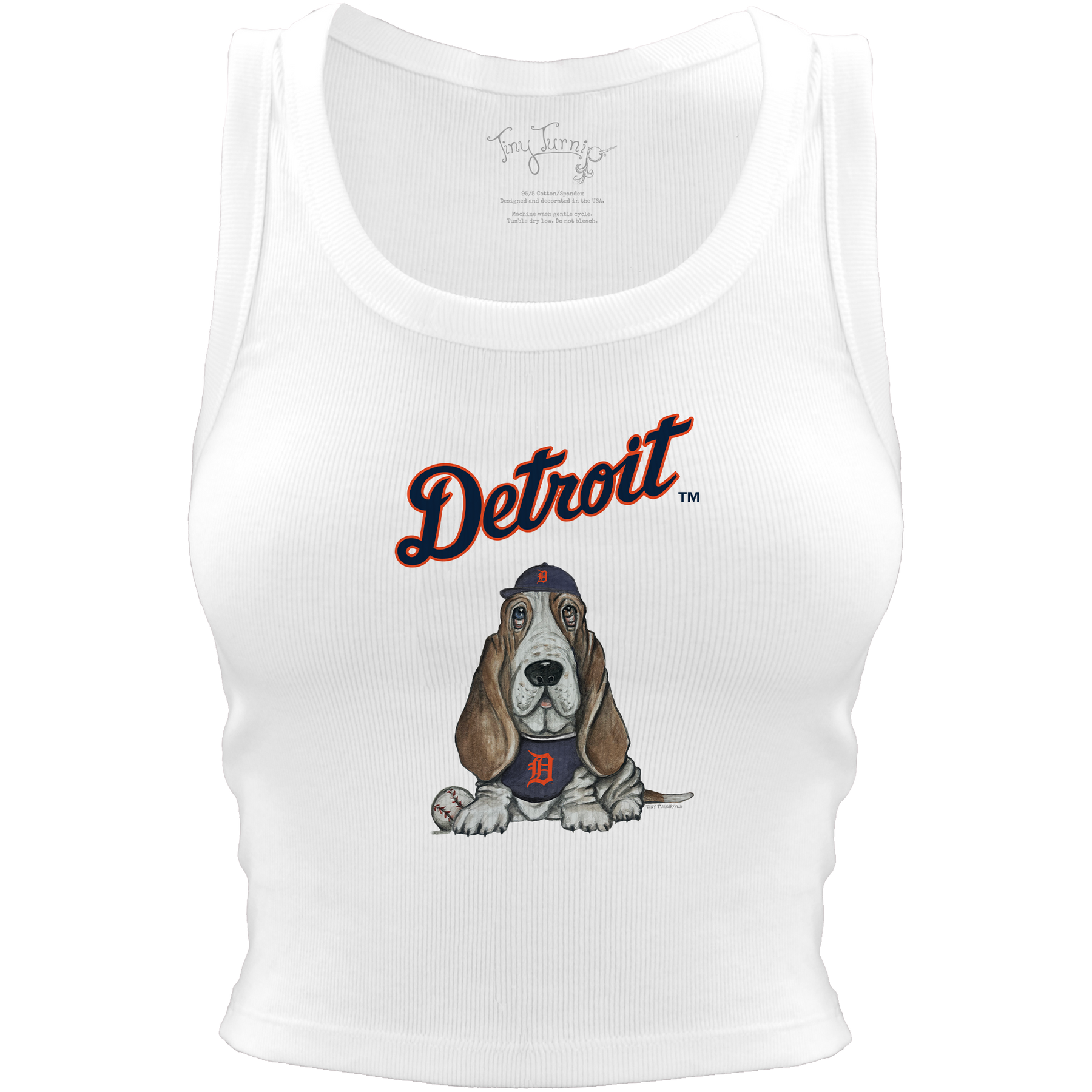 Detroit Tigers Puddy Crop Tank - Tiny Turnip