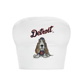 Detroit Tigers Puddy Crop Tube Top - Tiny Turnip