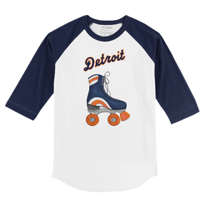 Detroit Tigers Retro Skate 3/4 Navy Blue Sleeve Raglan
