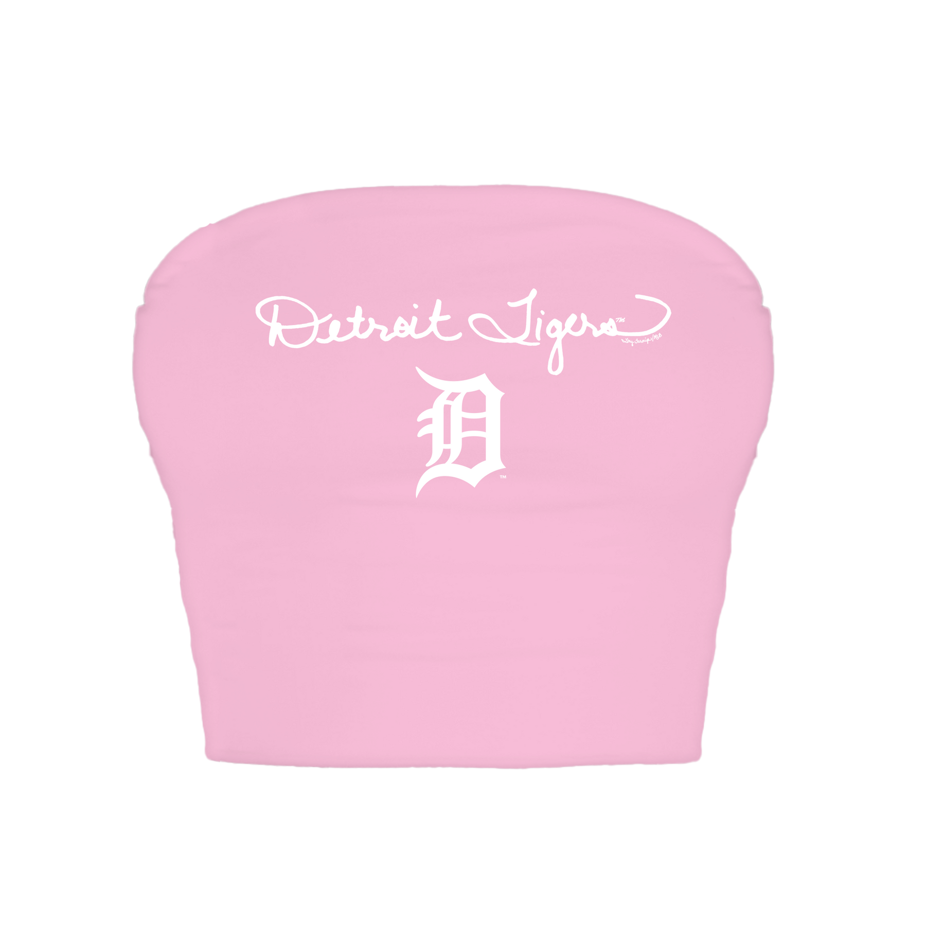 Detroit Tigers Logo Script Crop Tube Top