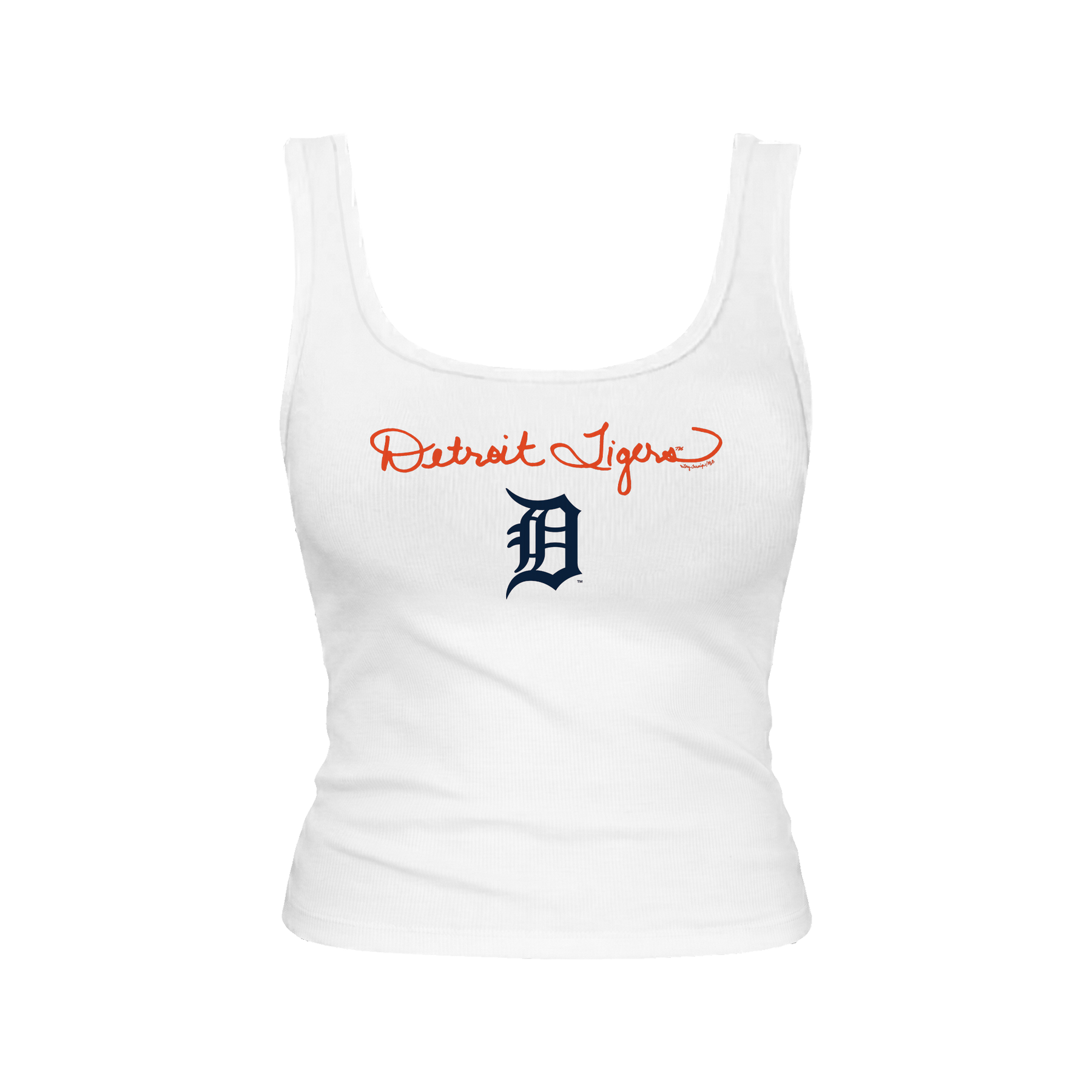 Detroit Tigers Logo Script Emmy Tank