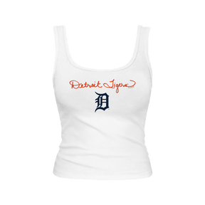 Detroit Tigers Logo Script Emmy Tank