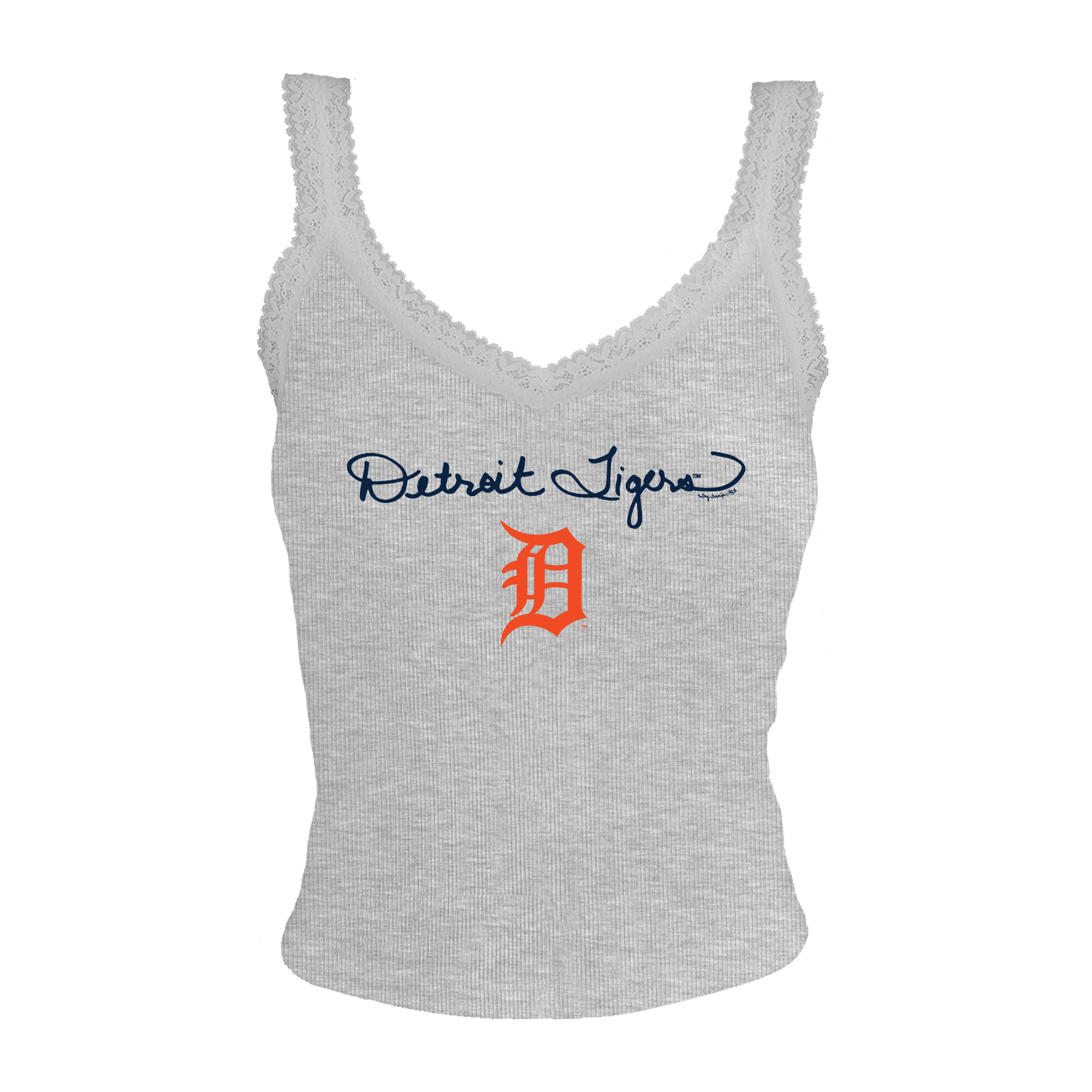 Detroit Tigers Logo Script Lace Tank– Tiny Turnip