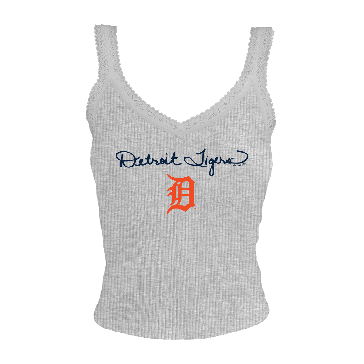 Detroit Tigers Script Logo Lace Tank