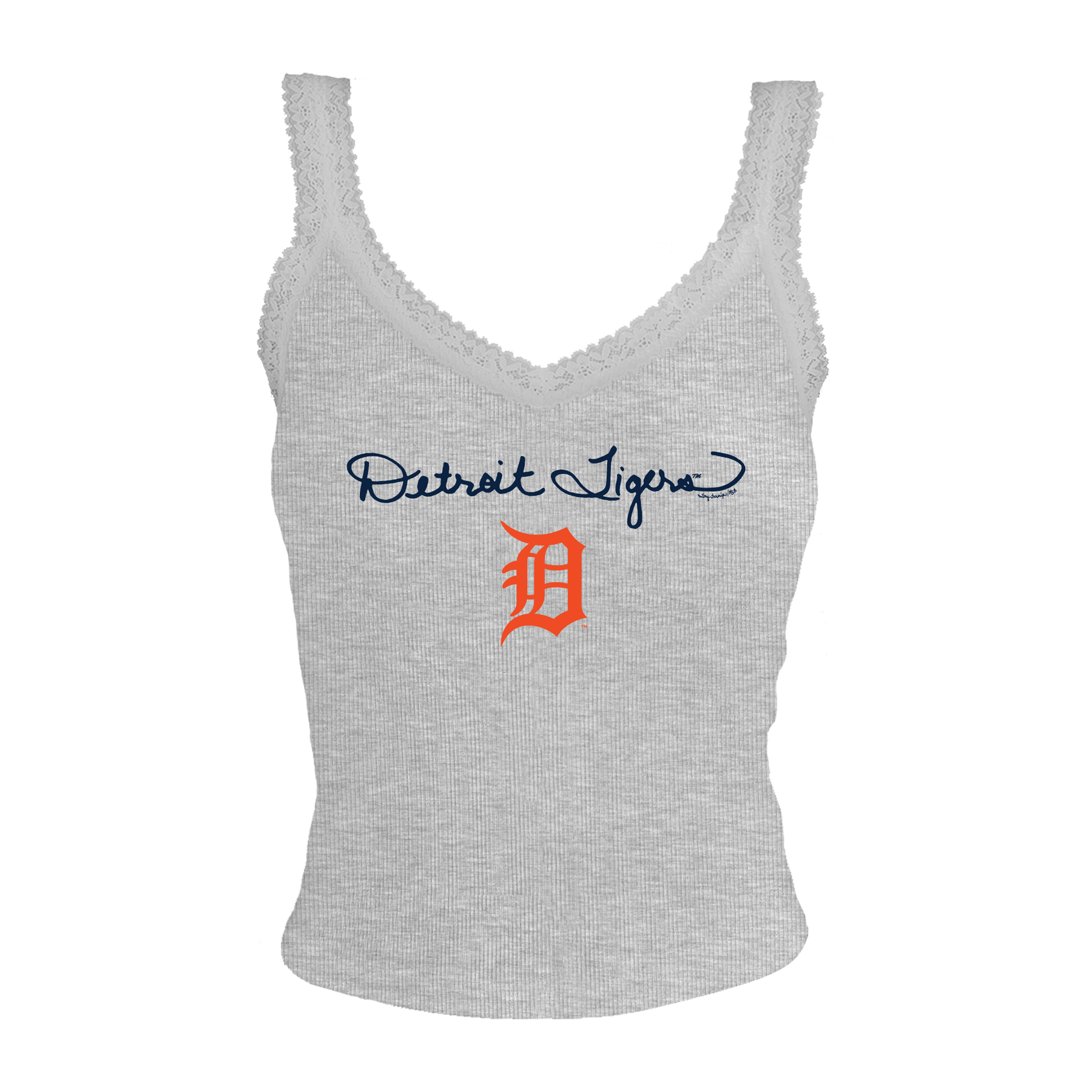 Detroit Tigers Script Logo Lace Tank