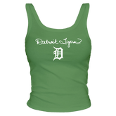 Detroit Tigers Logo Script Ribbed Tank - Tiny Turnip