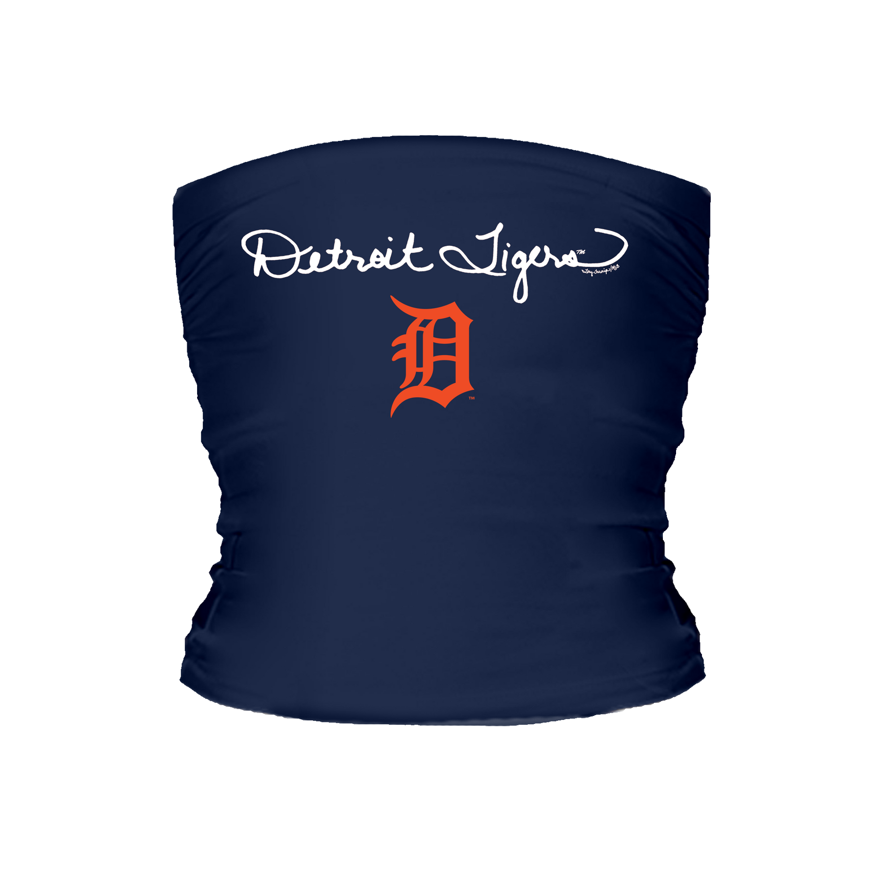 Detroit Tigers Logo Script Tube Top - Tiny Turnip