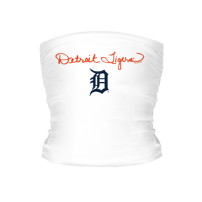 Detroit Tigers Logo Script Tube Top - Tiny Turnip