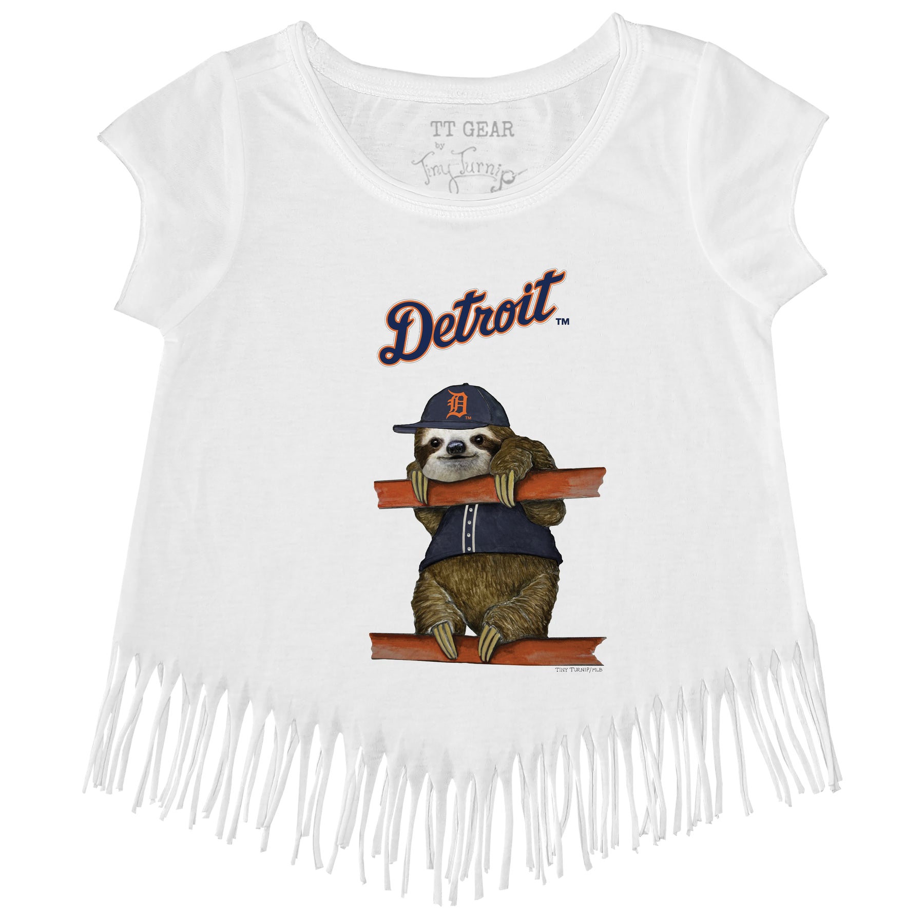 Detroit Tigers Sloth Fringe Tee