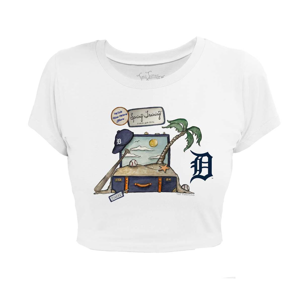 Detroit Tigers Spring Training 2026 Riley Crop Tee