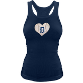 Detroit Tigers Stitched Heart Racerback Tank - Tiny Turnip