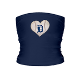 Detroit Tigers Stitched Heart Tube Top - Tiny Turnip