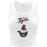 Detroit Tigers Sundae Helmet Crop Tank - Tiny Turnip
