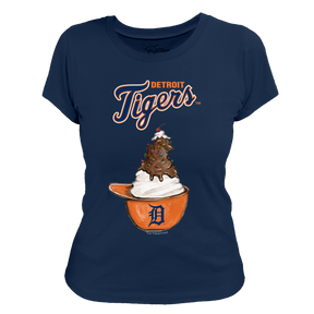 Detroit Tigers Sundae Helmet Women's Tee Shirt