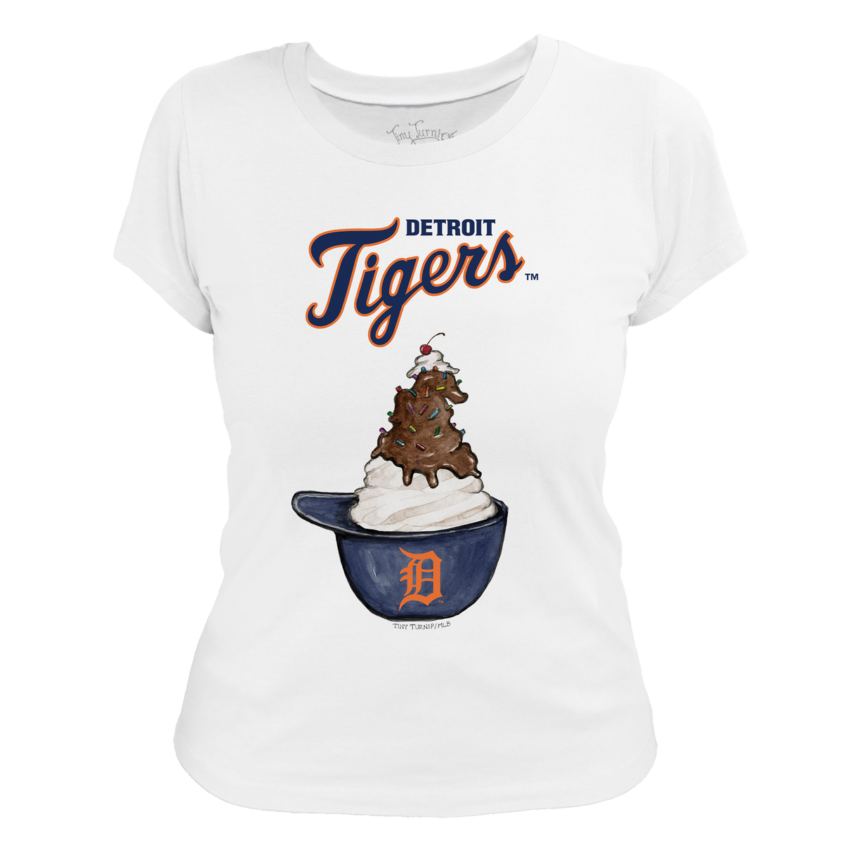 Detroit Tigers Sundae Helmet Women's Tee Shirt
