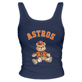 Houston Astros Teddy Ribbed Tank - Tiny Turnip