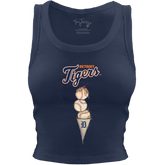 Detroit Tigers Triple Scoop Crop Tank