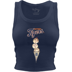 Detroit Tigers Triple Scoop Crop Tank