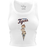 Detroit Tigers Triple Scoop Crop Tank - Tiny Turnip