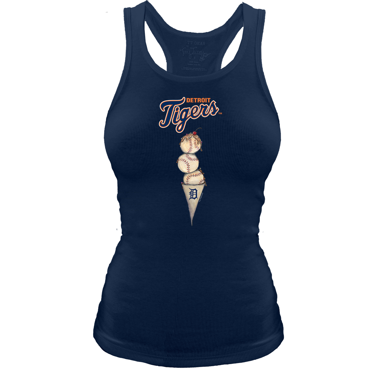 Detroit Tigers Triple Scoop Racerback Tank - Tiny Turnip