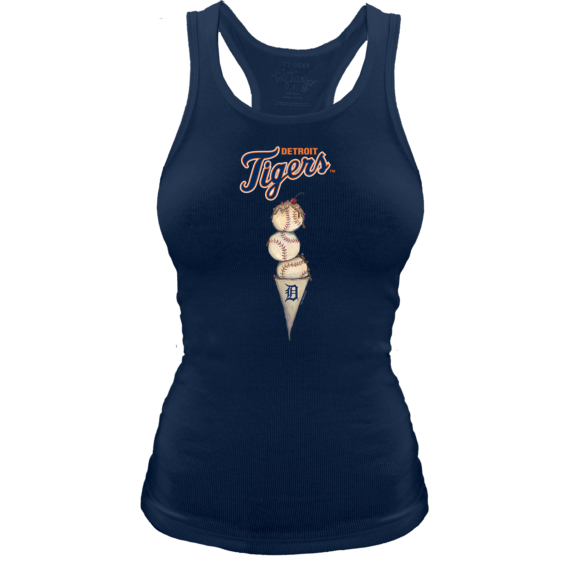 Detroit Tigers Triple Scoop Racerback Tank - Tiny Turnip