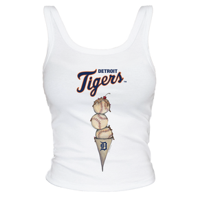 Detroit Tigers Triple Scoop Ribbed Tank
