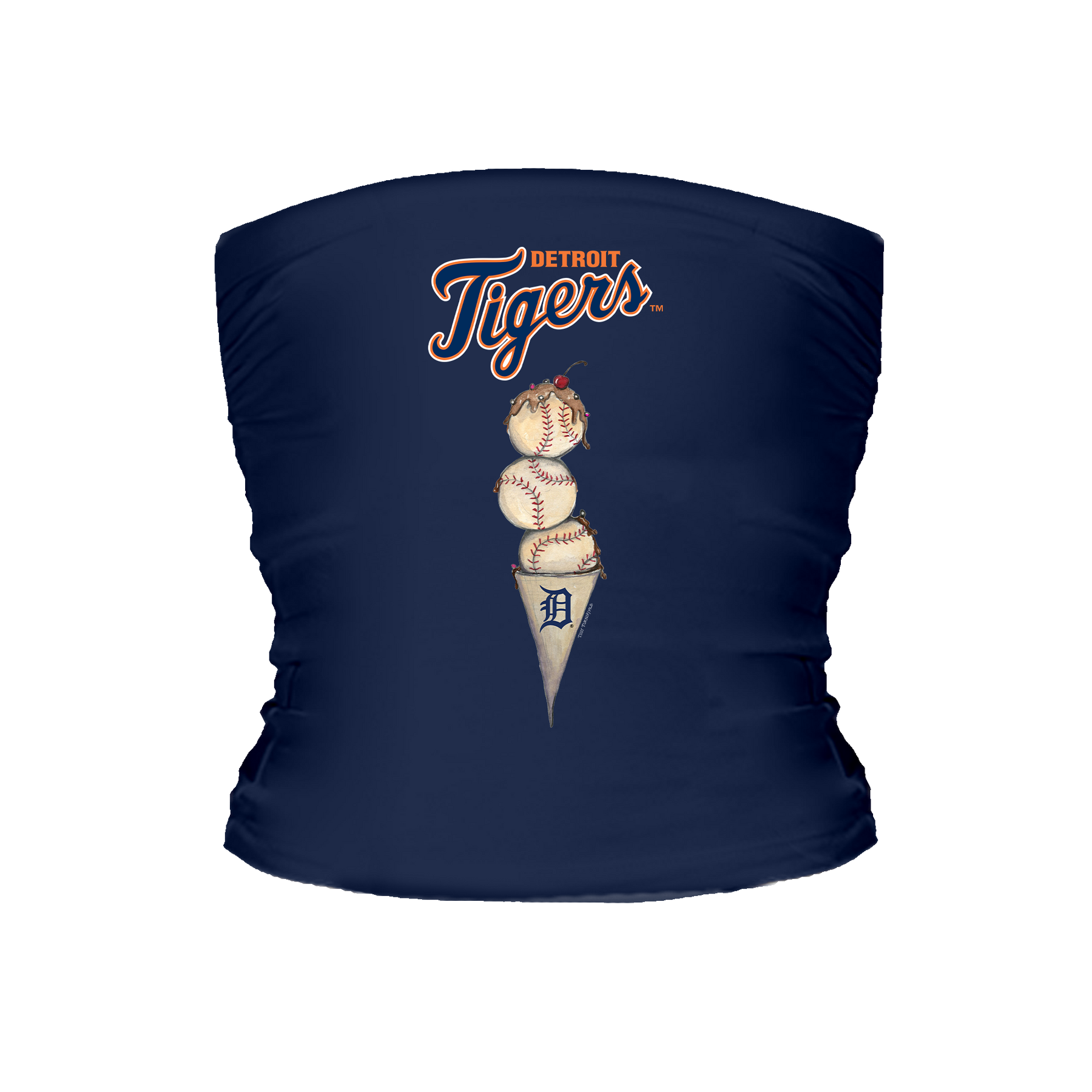 Detroit Tigers Triple Scoop Tube Top - Tiny Turnip