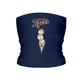 Detroit Tigers Triple Scoop Tube Top - Tiny Turnip