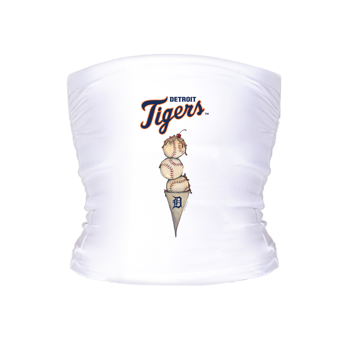 Detroit Tigers Triple Scoop Crop Tube Top