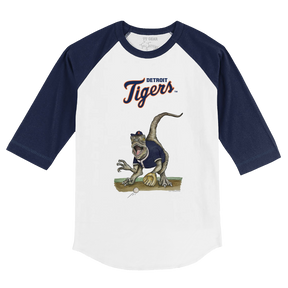 Detroit Tigers Velociraptor 3/4 Navy Blue Sleeve Raglan