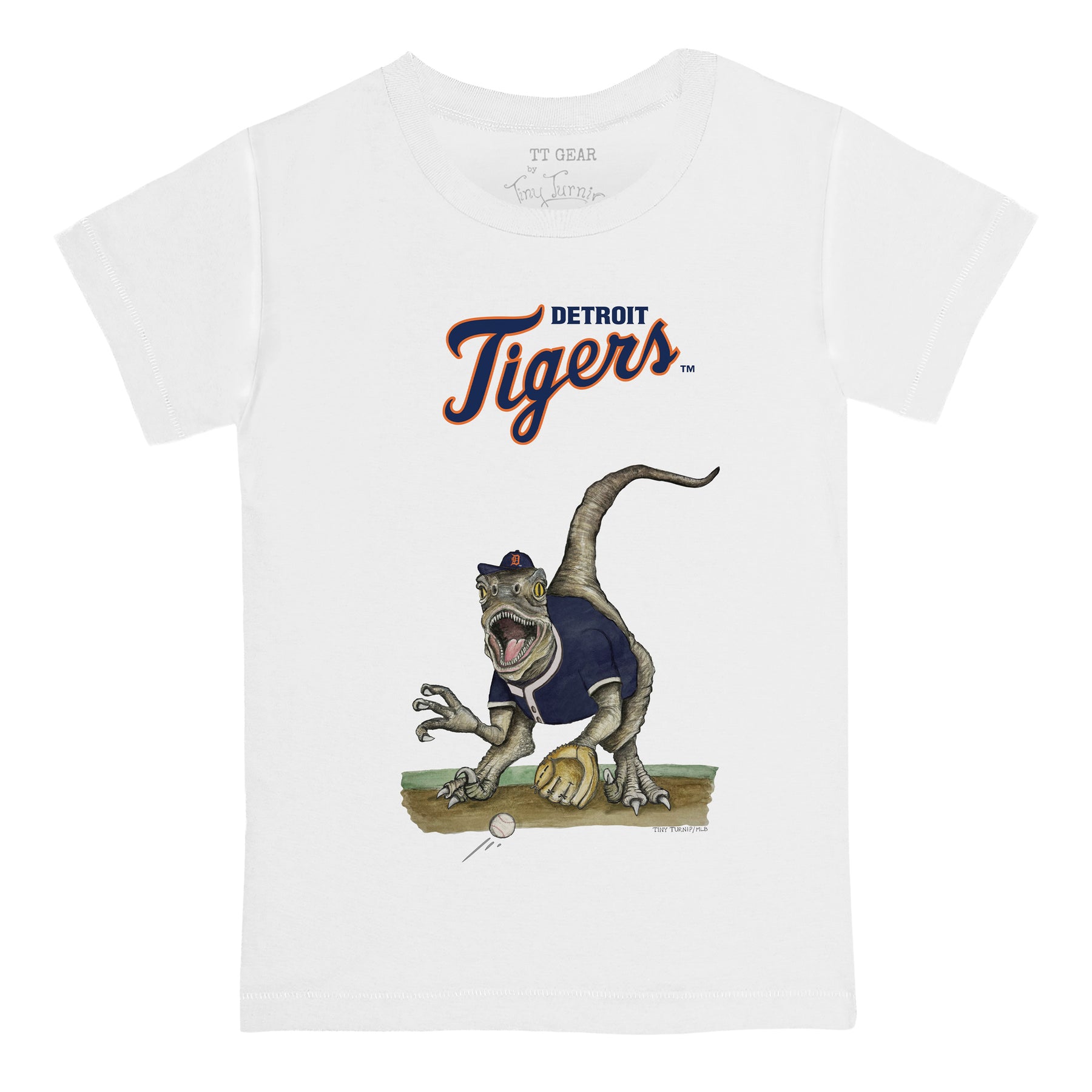 Detroit Tigers Velociraptor Tee Shirt