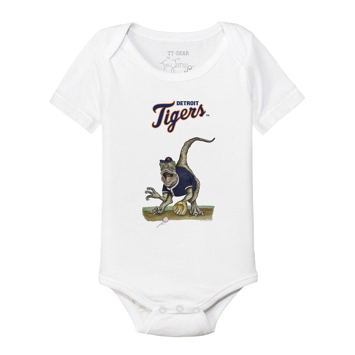 Detroit Tigers Velociraptor Short Sleeve Snapper