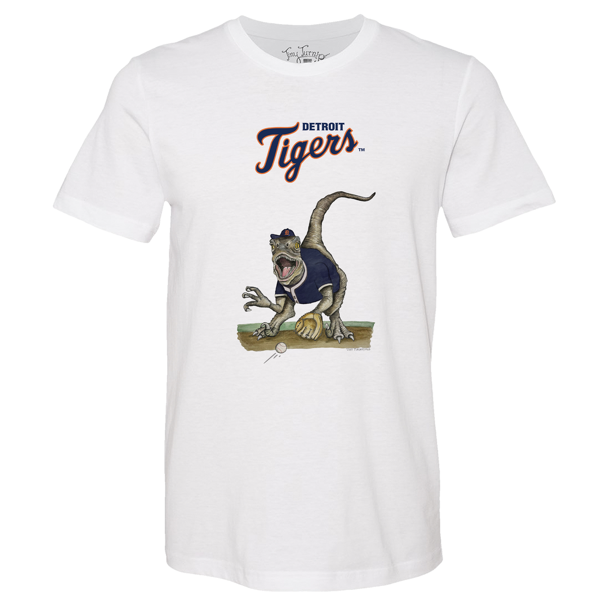 Detroit Tigers Velociraptor Tee Shirt