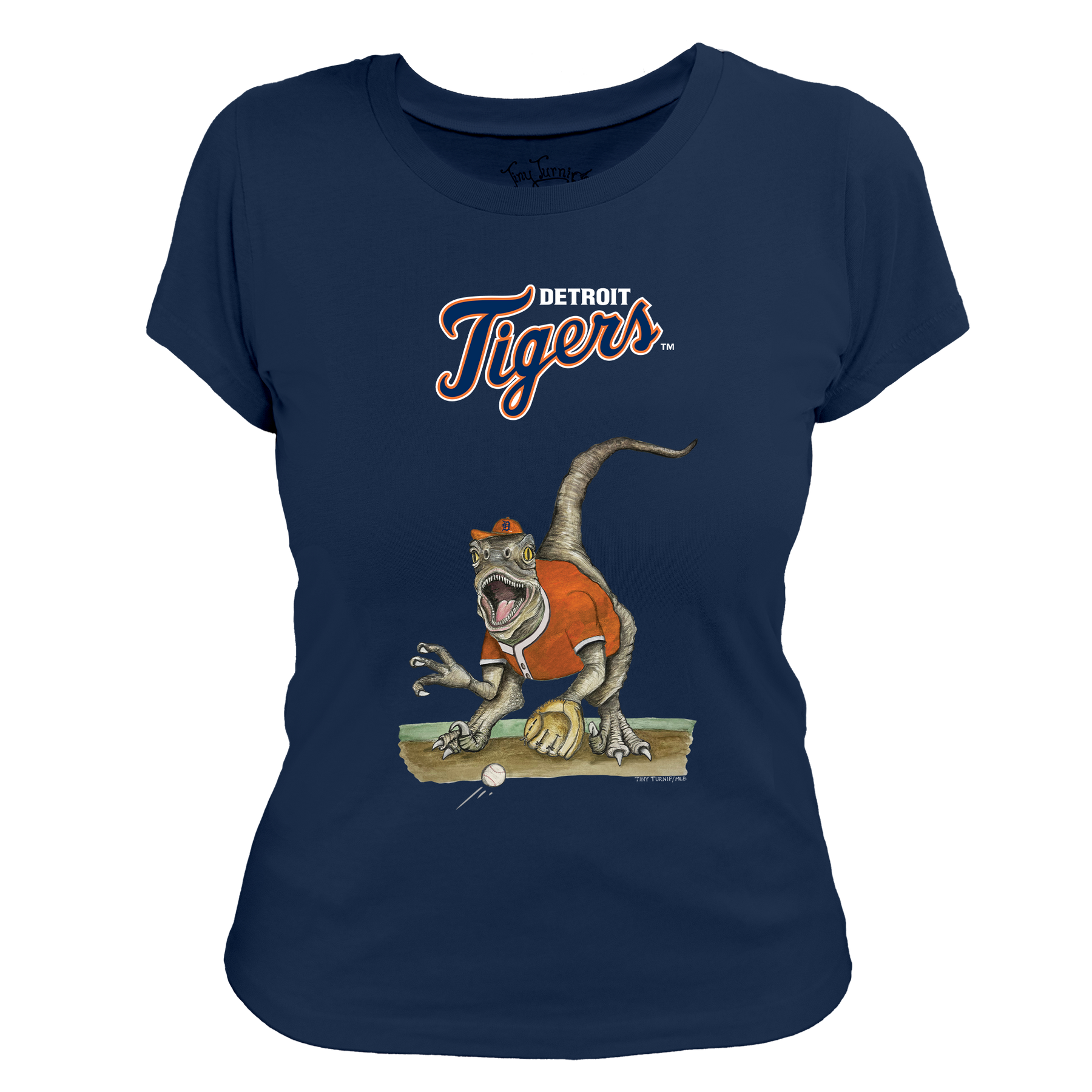 Detroit Tigers Velociraptor Tee Shirt