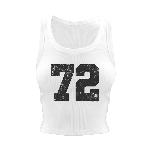 VIP Football: Distressed Varsity Number - Crop Tank