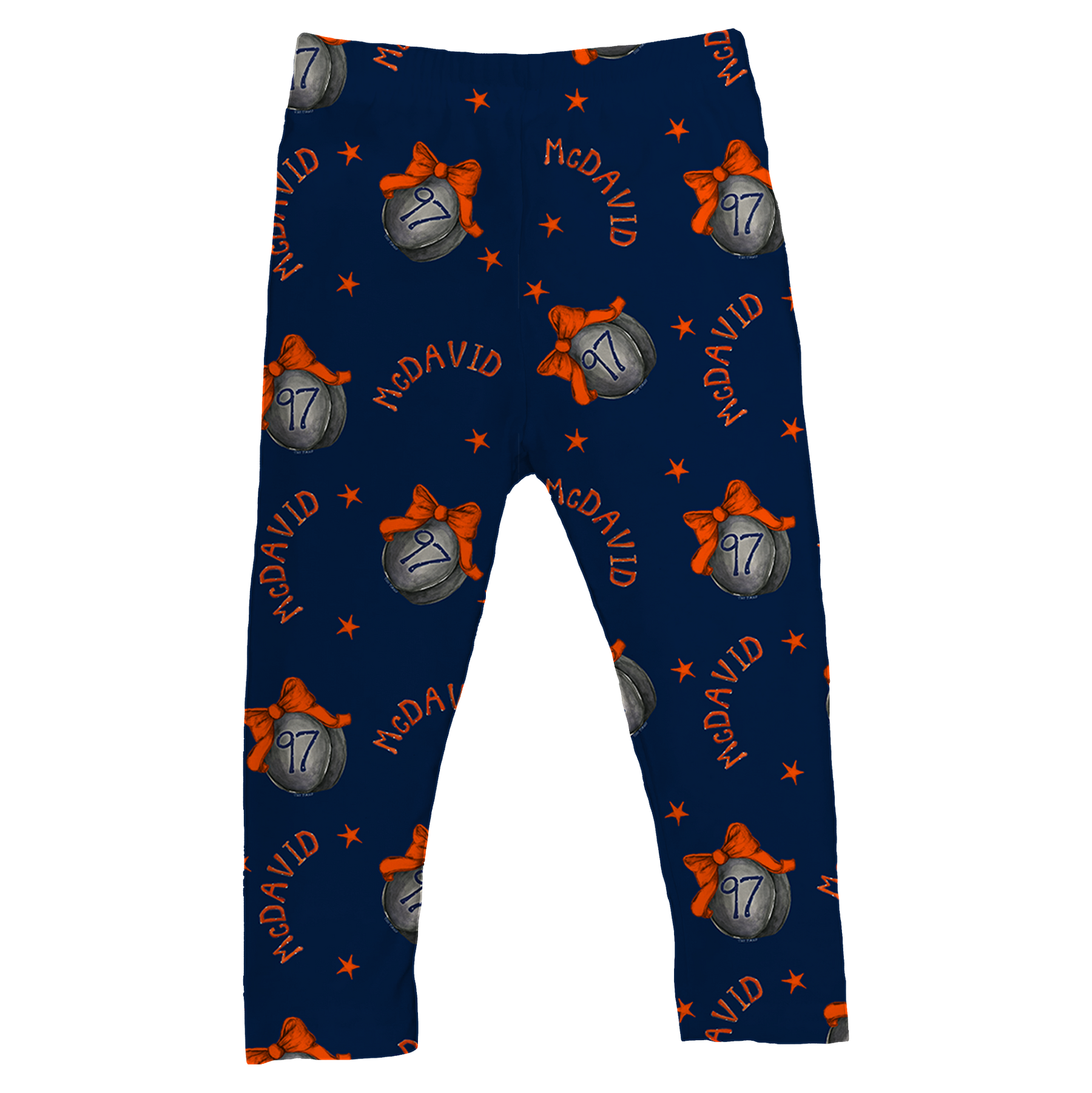 VIP NHL Hockey Bow w/ Name, Number - Leggings - Tiny Turnip