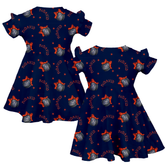 VIP NHL Hockey Bow w/ Name, Number - Molly Dress - Tiny Turnip