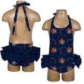 VIP NHL Hockey Bow w/ Name, Number - Ruffle Romper - Tiny Turnip