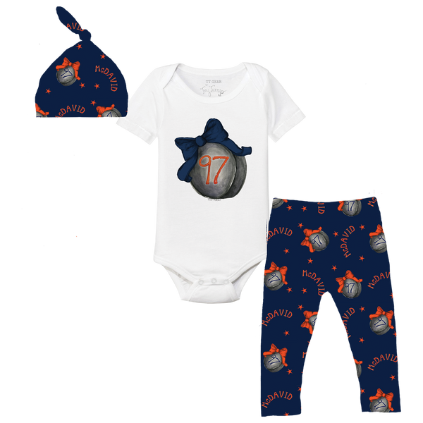 VIP NHL Hockey Bow w/ Name, Number - Short Sleeve Snapper Layette Set - Tiny Turnip