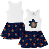 VIP Hockey Bow w/ Name, Number - Tank Swing Dress - Tiny Turnip