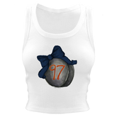 VIP Hockey Bow w/ Name, Number - Crop Tank - Tiny Turnip