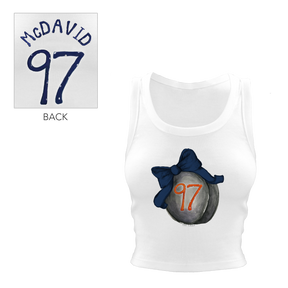 VIP NHL Hockey Bow w/ Name, Number - Crop Tank - Tiny Turnip