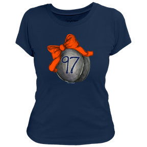 VIP Hockey Bow w/ Name, Number - Women's Tee Shirt - Tiny Turnip