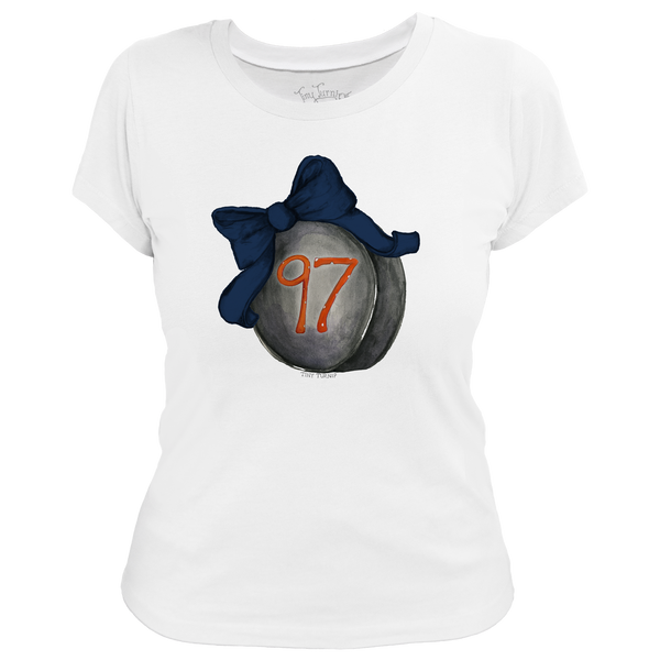 VIP Hockey Bow w/ Name, Number - Women's Tee Shirt - Tiny Turnip