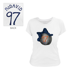 VIP NHL Hockey Bow w/ Name, Number - Women's Tee Shirt - Tiny Turnip